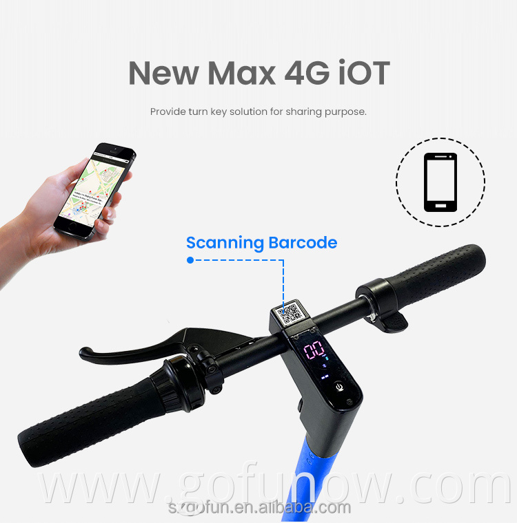 Sharing electric scooter backend suspension APP 15Ah swappable shared kick electric scooter